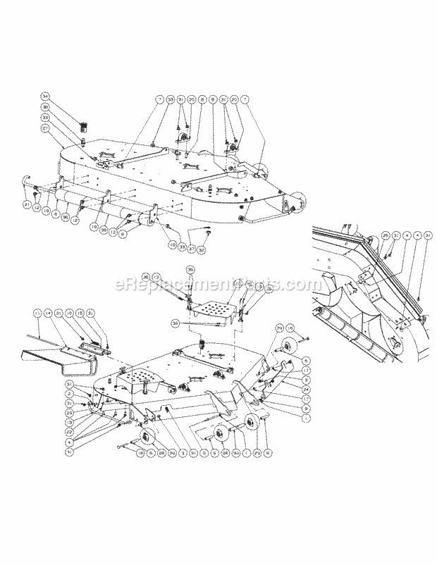 Cutter Deck 60-Inch Diagram and Parts List for S6031-KW 53AI8DU6050 Cub Cadet Sprayer